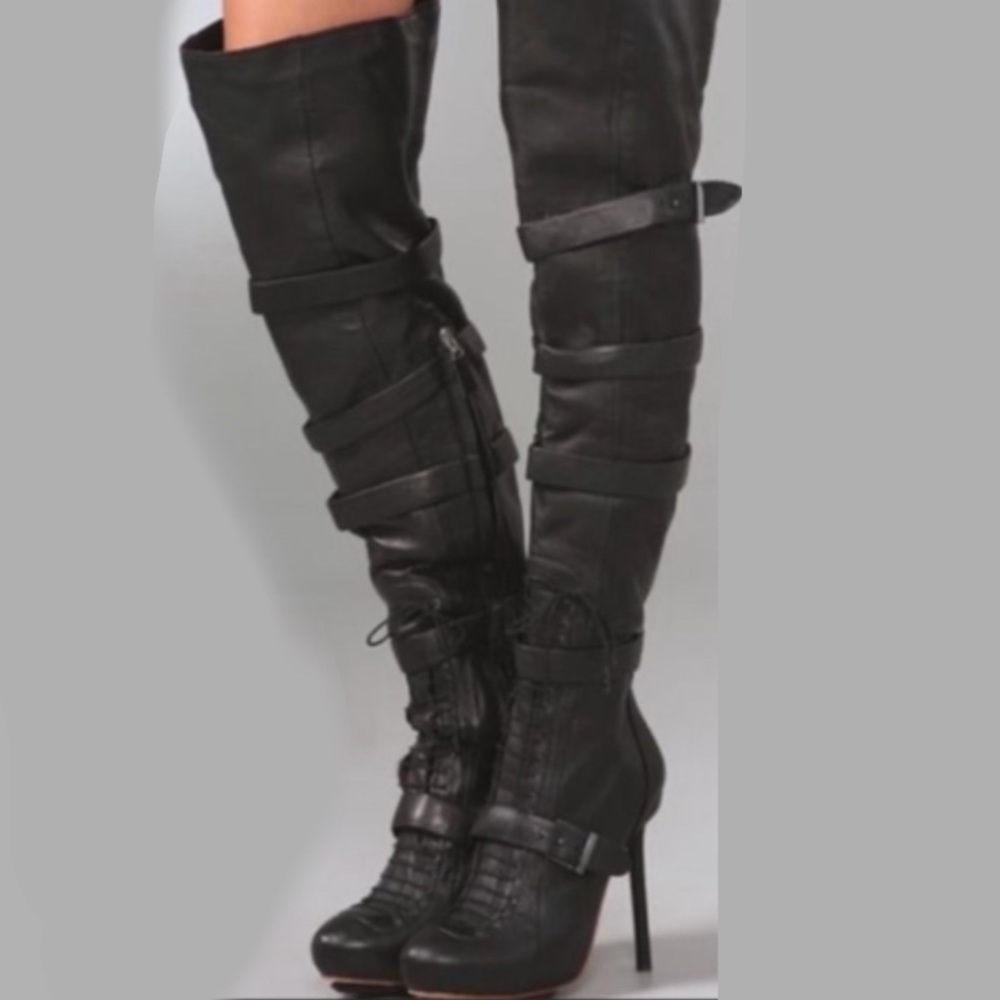 L.A.M.B. By Gwen Stefani Leather Glamette Boots Sz 5.5 NWT